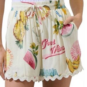 Sugarlips Zion paradise Halle shorts-Cream-Women Size XS